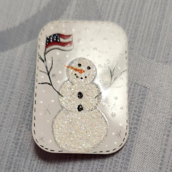 Jewelry - Patriotic Snowman metal Pin